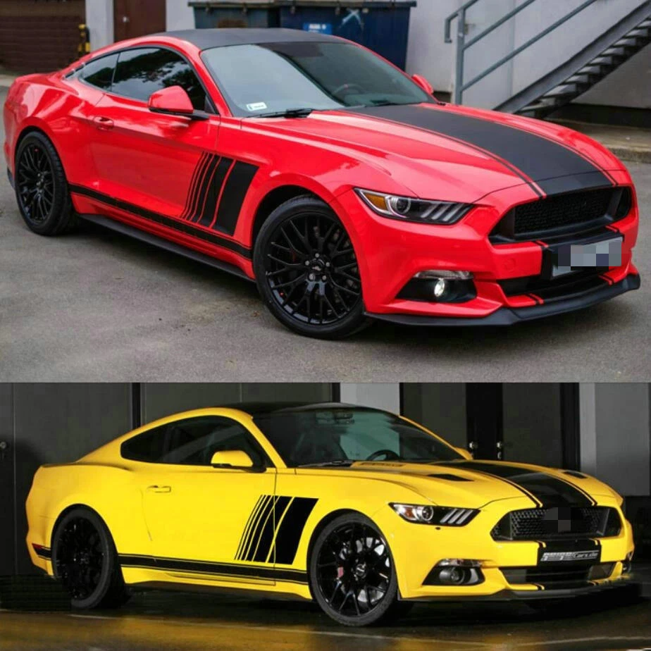 Car Side Door Sticker Kit For FORD MUSTANG GT Racing Stripes