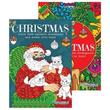 Christmas Colouring Books Advanced Adult A4 Creative Activity