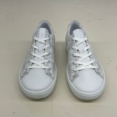 ECCO Soft Floral Shoes Women's Size White 470803