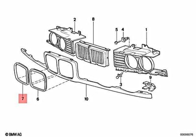 Genuine BMW M5 E34 518g 518i 520i 524td 525i Decorative Frame  