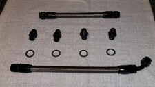 New Stainless Ducati Supersport Oil Cooler Lines Kit 91-97 600/750/900SS/SP BLK