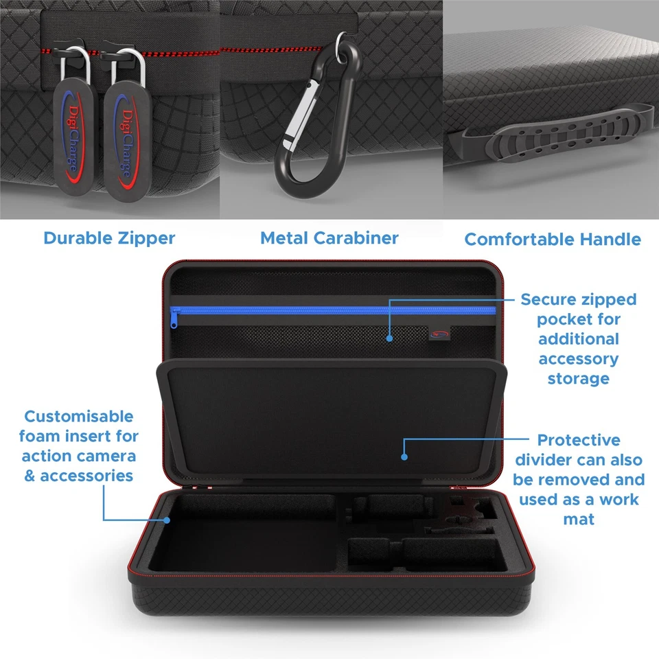 Carry Case For GoPro Lit Hero 13 12 Max2 DJI OSMO Action 5 Cam Go Pro Digicharge - Image 2 of 4