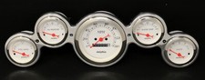 5 Gauge Hot Rod Street Rod Universal Dash Panel Mechanical White