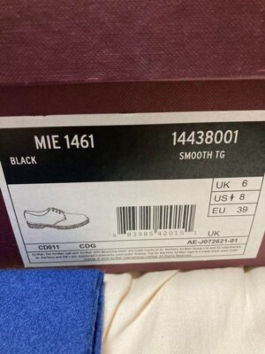 Comme des Garçons Dr. Martens Paint 3 Hole Leather Shoes Made in