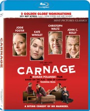 Carnage [Blu-ray], Good DVD, Elvis Polanski, John C. Reilly, Christoph Waltz, Ka