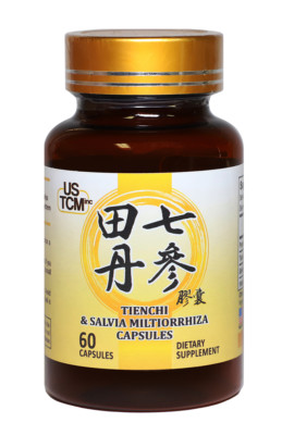 Tienchi Salvia Miltiorrhiza Dan Shen Capsules 60 Vegetable Capsules 500mg 田七丹參膠囊