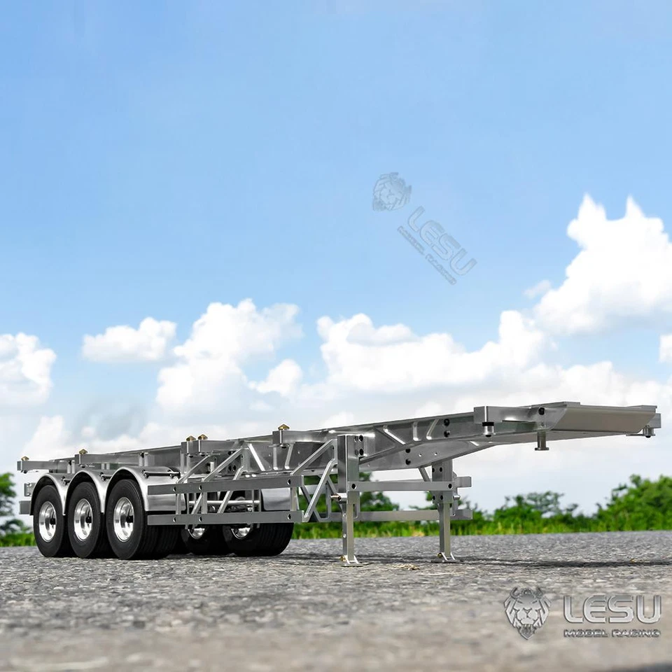 LESU 40ft 3Axle Metal Trailer for Tamiy 1/14 RC DIY Container Tractor Truck Car - Image 4 of 4