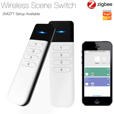 Tuya Zigbee 4Gang Wireless Switch Smart Home Automation 12 Scenes Remote Control