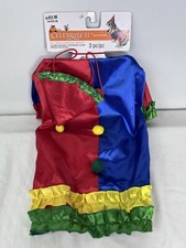 Celebrate It Dog Clown Jester Costume 2 Pieces Size M/L