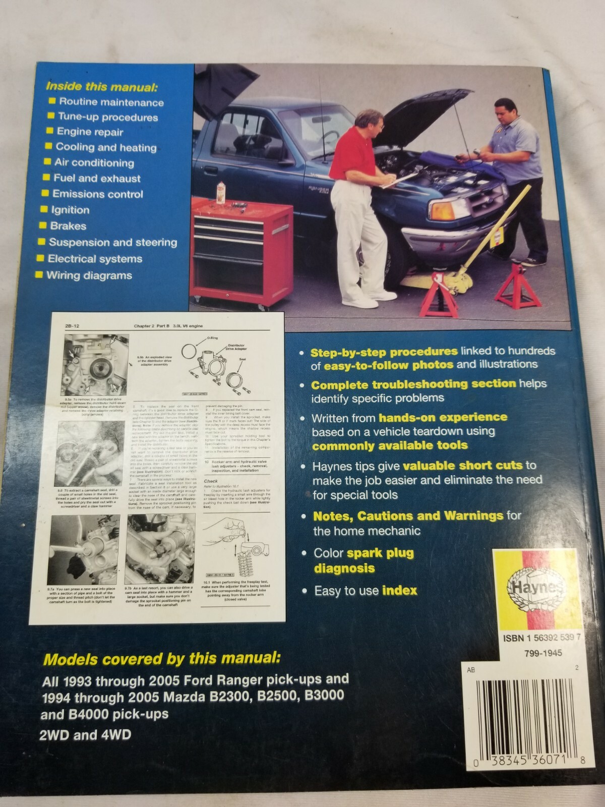 Haynes 36071 Ford Ranger Pickups 19932005 All Models Repair Manual eBay