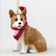 Corgi Christmas Scarf Ornament Pembroke
