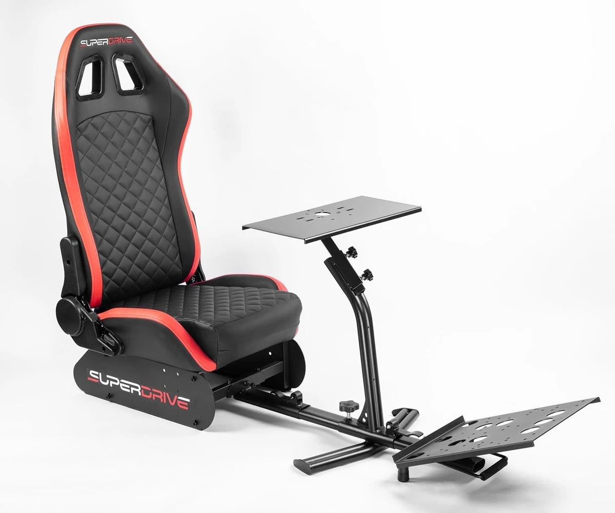 SD Driving Game Sim Racing Frame Rig Seat Wheel Pedals Xbox PS