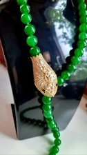 Extravagante Jade Halskette - Schlange°.