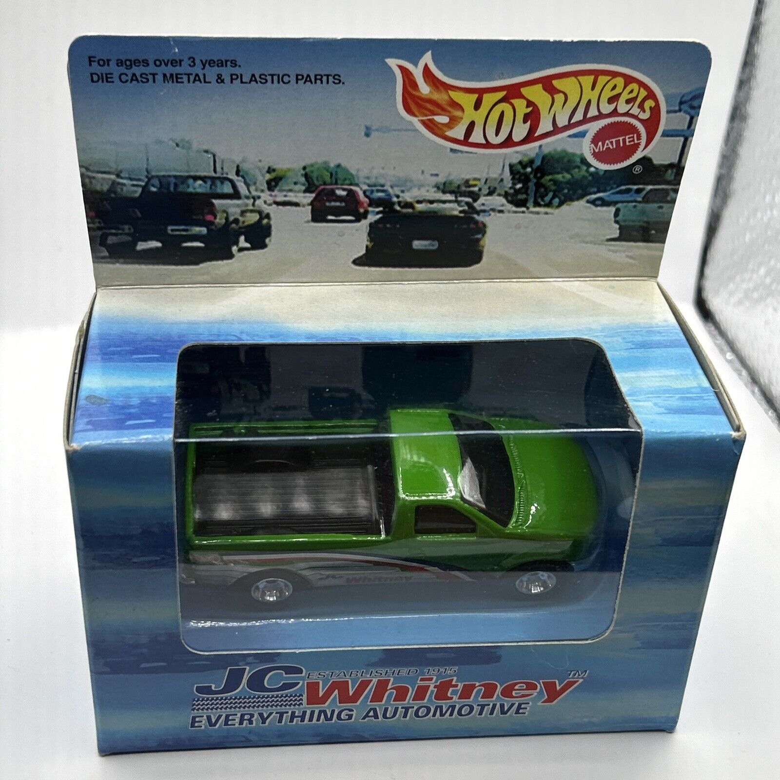 Hot Wheels JC Whitney 1998 Release #18672 Ford F-150 Green w/ Real Riders