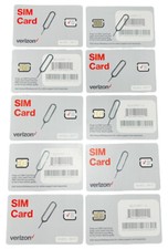 Verizon Wireless 4G LTE Nano SIM Card 4FF, Non-NFC, Compatible With IPhone 10