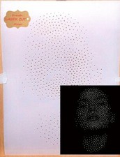 Dot Face stencil Airbrush art stencil artists abstract template