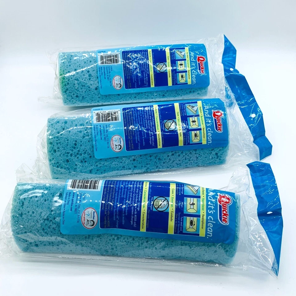 Lote 3 Quickie Home Pro Fregona y Rodillo Exfoliante Repuesto Tipo M #0582 Espuma/Esponja Nuevo S2 Foto 4 de 4