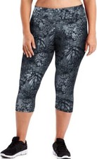 Just My Size Active Capris Pants Leggings Women's JMS Jersey Wide Comfort Band