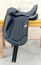 Black Leather Horse English Saddle Jumping Dressage Tack Set Size 10" TO 12"inch