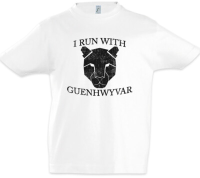 I Run With Guenhwyvar Kinder Jungen T-Shirt The Legend Drizzt Dark Elf Do'Urden