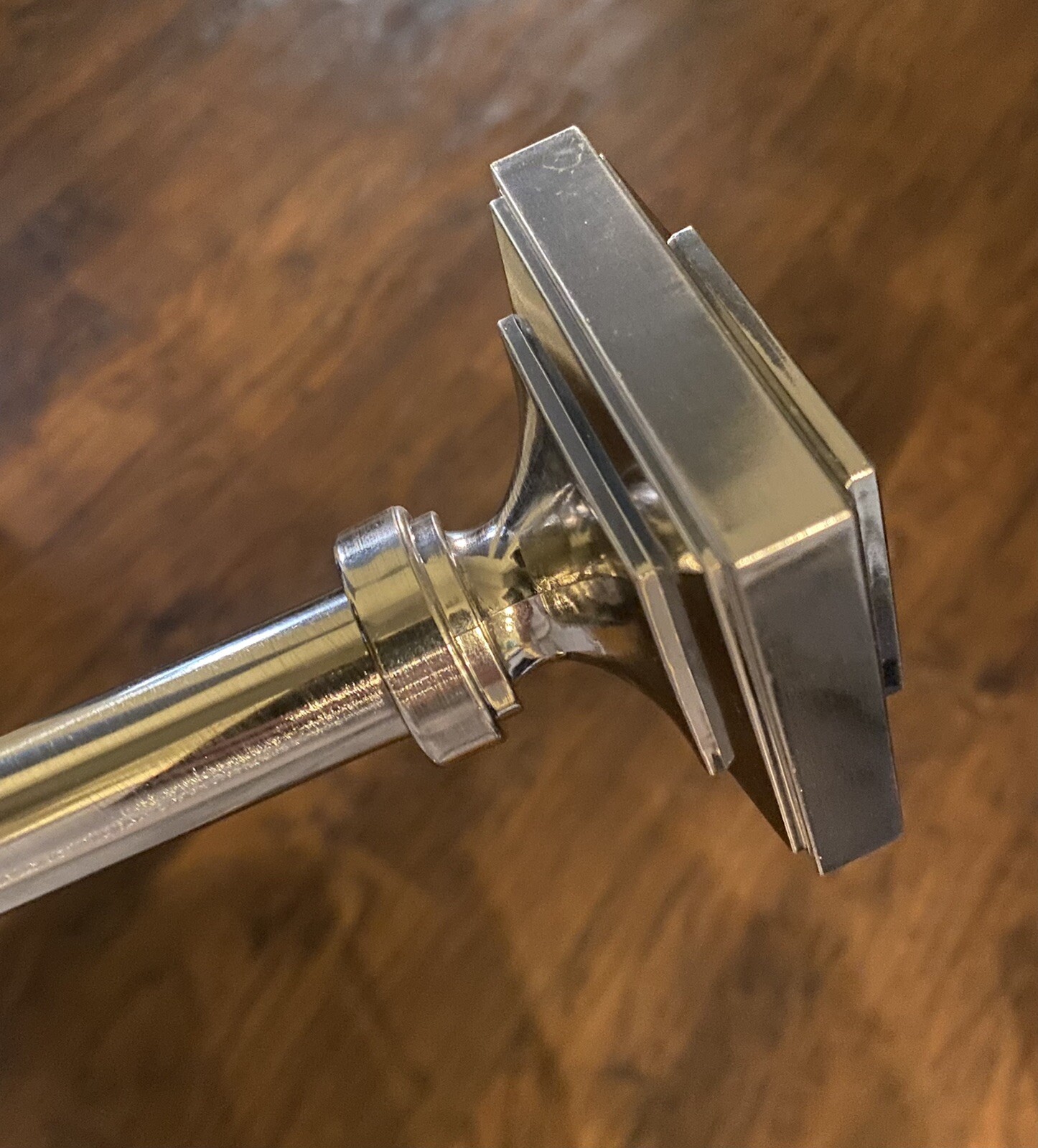 Threshold (target)brushed nickel square curtain rods, 36”66” Set of 2