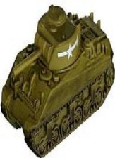 Axis  Allies miniatures 1x x1 M4A3 105 Sherman 1939-1945 NM with card