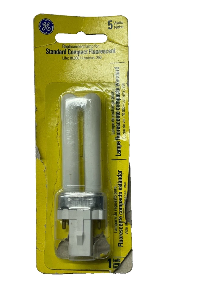 GE 5W Standard Compact Fluorescent Bulbs 250 Lumens 2 Bulbs 238J and 225H - Image 2 of 4