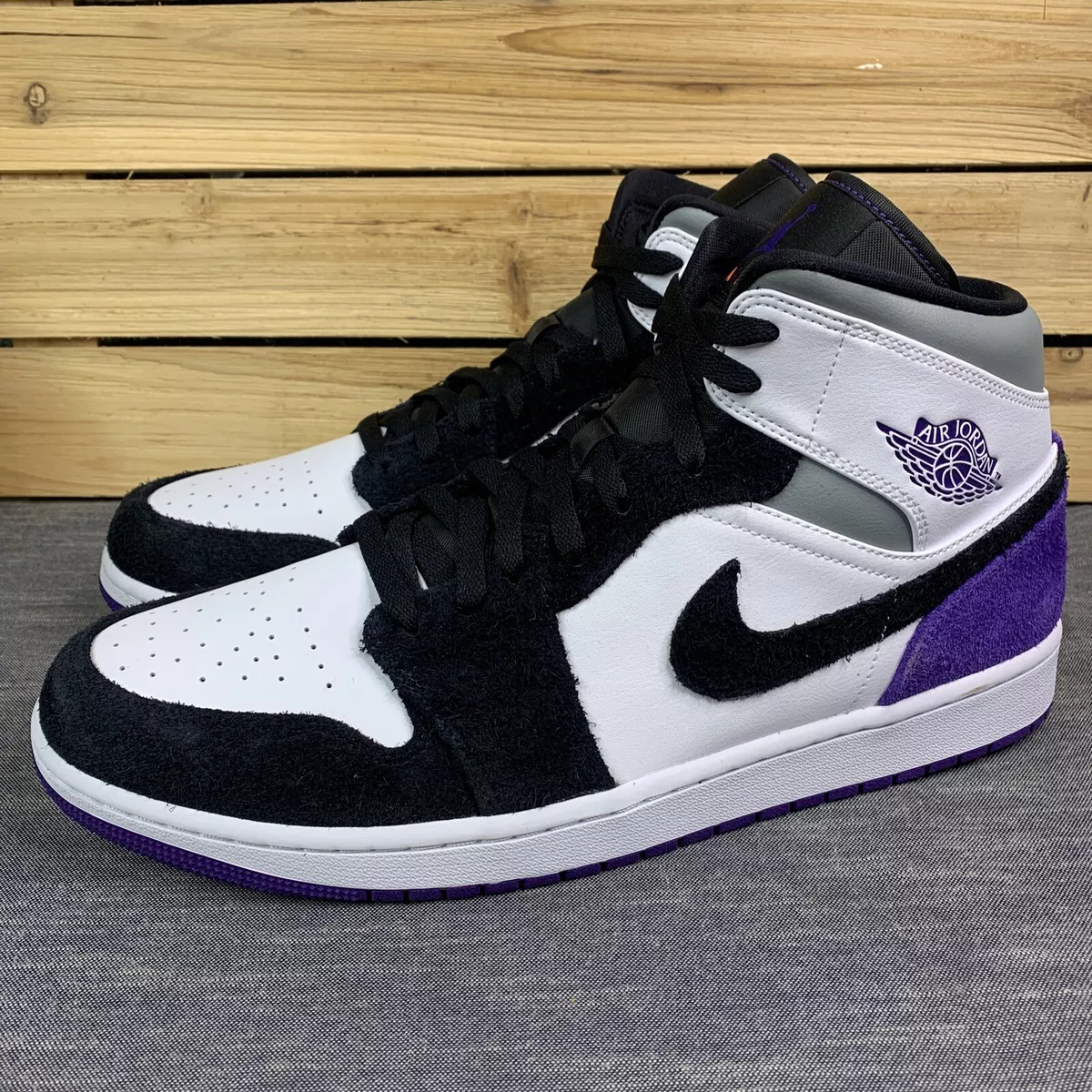 Nike Air Jordan 1 Mid SE Men US 13 Athletic Sneaker Shoe 852542 105 Court Purple