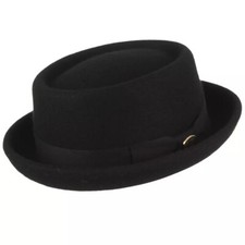 Classic Pork Pie Bowler Hat Heisenberg Style Flat Fedora Jazz Cap Unisex