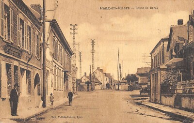 Old postcard 62 Rang du Fliers Route de Berck