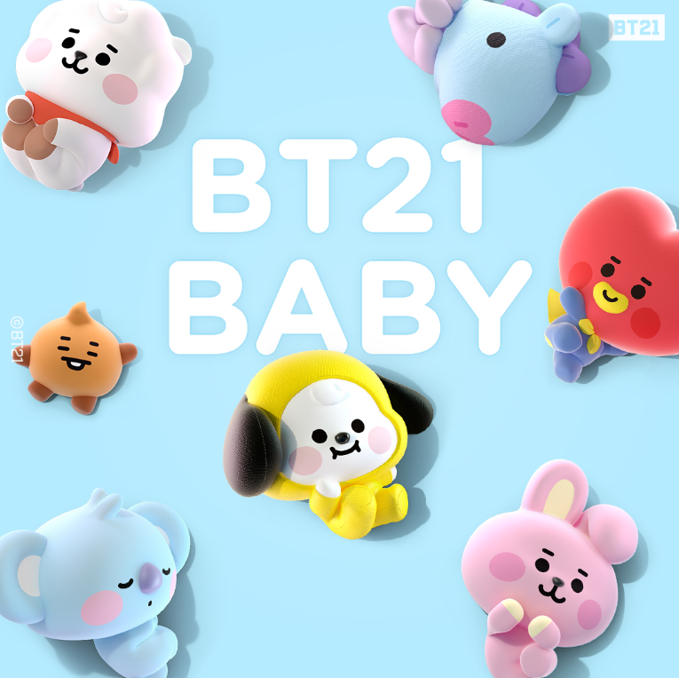 BTS BT21 Official Baby Character Sitting Plush Doll 20 cm KPOP MD