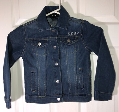 DKNY Denim Youth Jacket Embroidered on Back Size