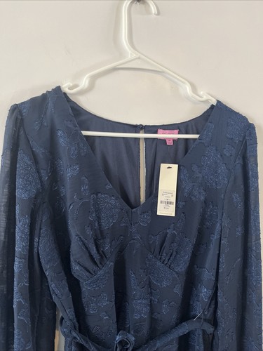 Mi Ami by Francesca's Long Sleeve Navy Blue Size Medium Lined - Picture 4 of 9