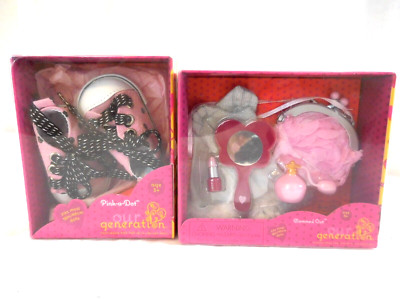 Our Generation ''Glammed Out'' Rosette Purse Glitter Gloves Mirror etc NIB + Shoes