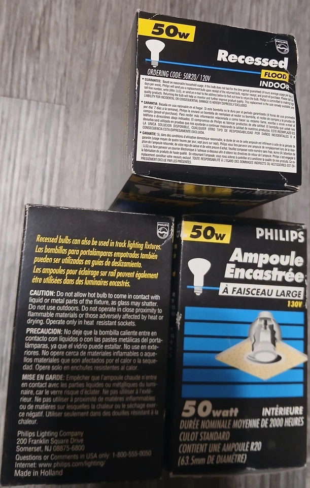 (3) Philips Recessed Flood 50 Watt Bulb Indoor 2 1/2” Diameter 4x R20 Light Bulb - Image 2 of 4