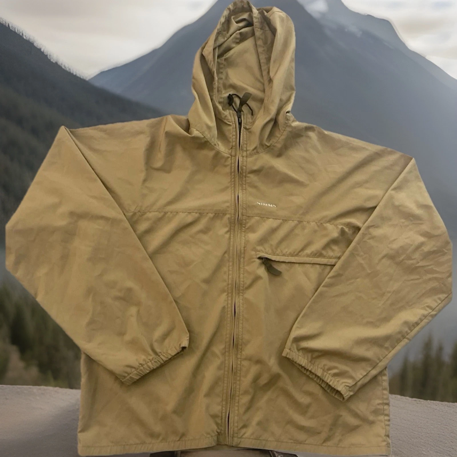 Simms Fishing Products Tan Hooded Full Zip Windbreaker Rain Shell Men’s Small
Opens in a new window