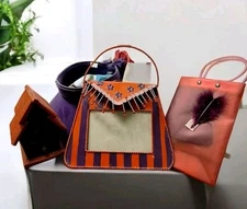 Red Hat Society lot of Visor, Picture Frame, Bag 