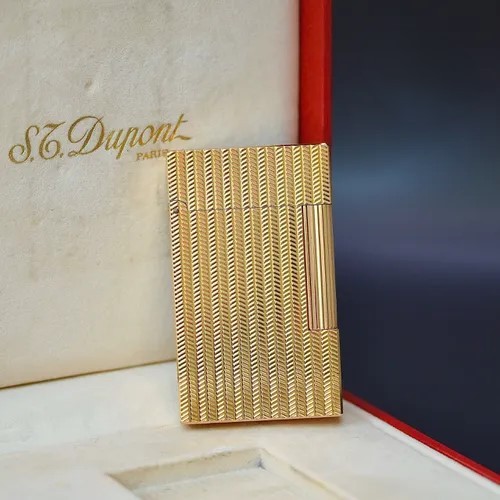 S.T. Dupont lighter  Ligne 2  Paris Gold New in box 