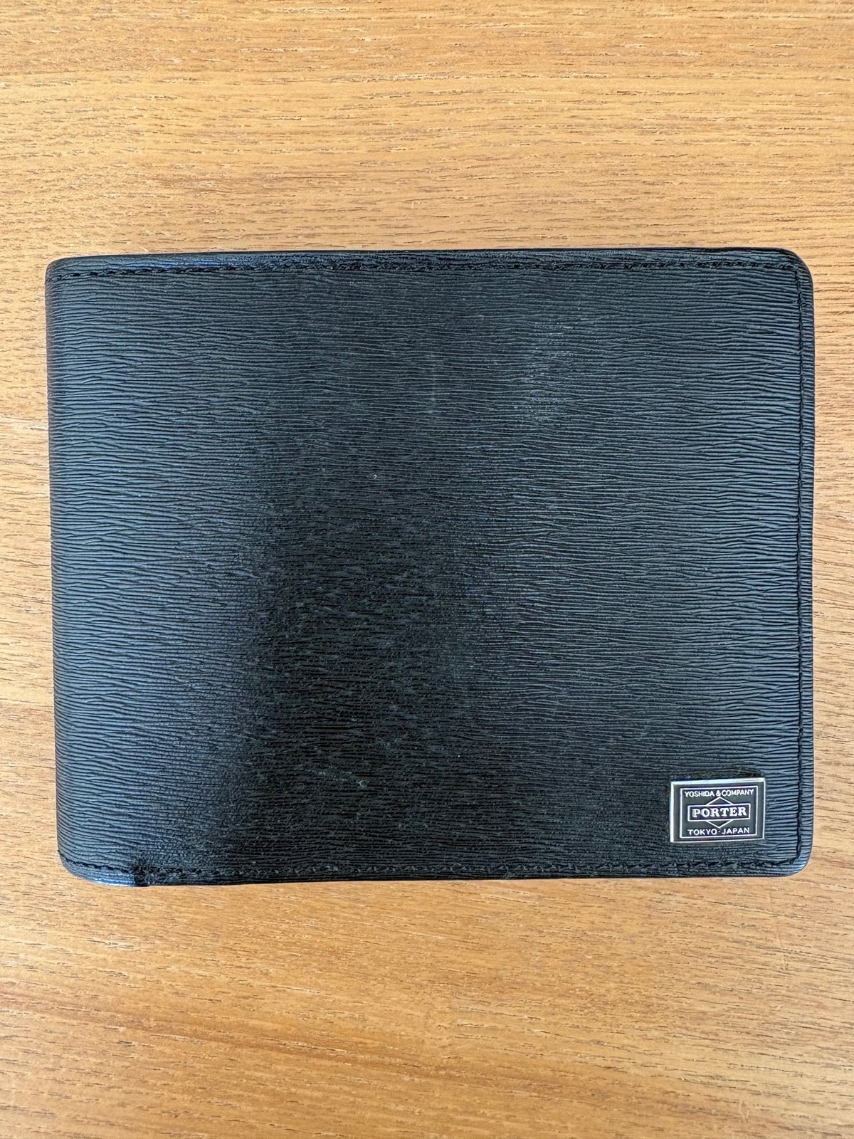 PORTER YOSHIDA CURRENT two-fold wallet Black