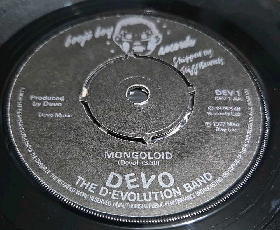 DEVO JOCKO HOMO / MONGOLOID UK STIFF DEV 1 BOOJI BOI 1978 - Image 4 of 4