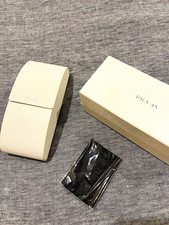 PRADA White Hard Clamshell Eyeglass/Sunglasses Case Unisex w/ Box