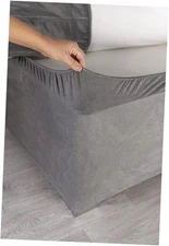  Box Spring Cover - Transform Your Bed with This Fully Elasticated Faux Suede 
