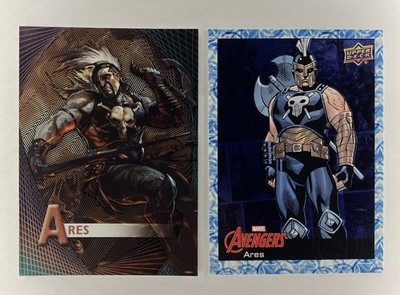 Marvel Ares 2 Card Lot Upper Deck Beginnings Micromotion M-2 Avengers Blue 55 NM