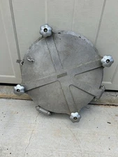 Vintage Aluminum Ship Porthole Window & Lid Cover - 18" Diameter Never Used