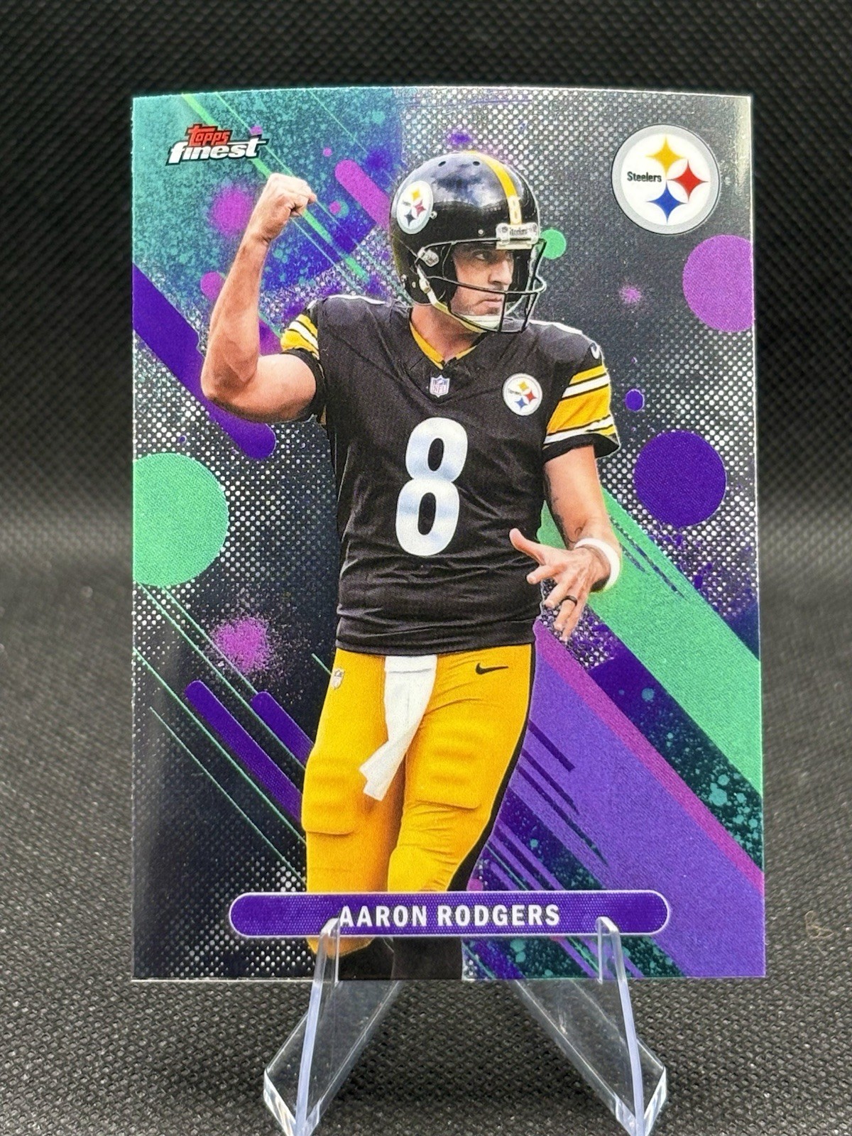 Aaron Rodgers 2025 Topps Finest #64 Pittsburgh Steelers