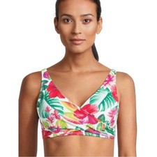 Tommy Bahama Island Cays Fiesta wrap front Bikini Top - Small - New