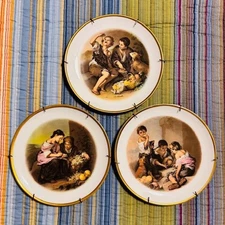 Set of 3 Decorative Plates from Edelstein Bovaria, Germany