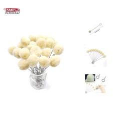 25 Pieces Wool Daubers Ball Brush Leather Dye Tool with Metal Handle Applicat...