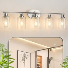 Bathroom Light Fixtures 5 Light Vanity Lights for Bathroom Brushed Nickel Wall