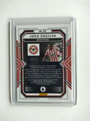 2022-23 PANINI OBSIDIAN JOSH DASILVA SSP /12 ROOKIE RC - Picture 2 of 2